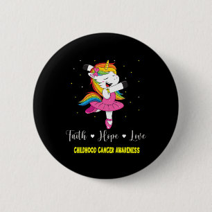 Faith Hope Love Dandelion Childhood Cancer Awarene 6 Cm Round Badge