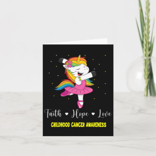 Faith Hope Love Dandelion Childhood Cancer Awarene Card