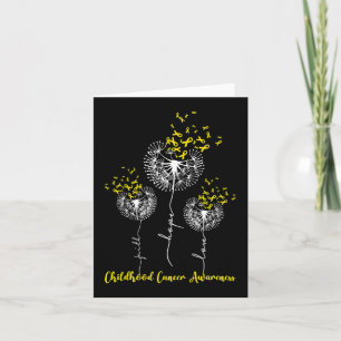 Faith Hope Love Dandelion Childhood Cancer Awarene Card