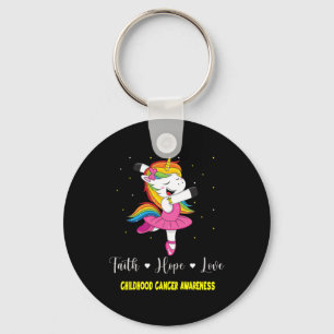 Faith Hope Love Dandelion Childhood Cancer Awarene Key Ring