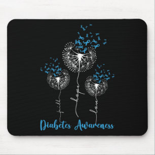 Faith Hope Love Dandelion Flower Diabetes Awarenes Mouse Pad