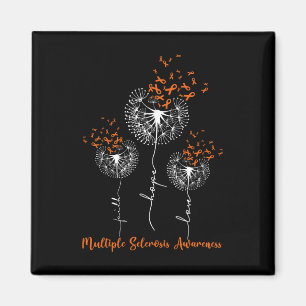 Faith Hope Love Dandelion Multiple Sclerosis Aware Magnet