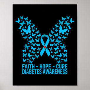 Faith Hope Love Diabetes Awareness _2 Poster