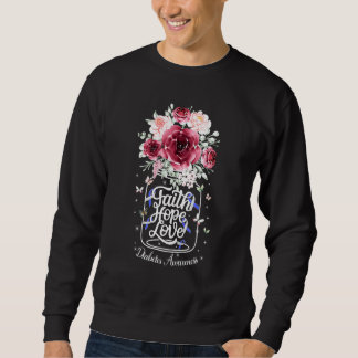 faith hope love diabetes awareness grey blue ribbo sweatshirt