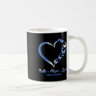 Faith Hope Love Diabetes Awareness Heart Butterfly Coffee Mug