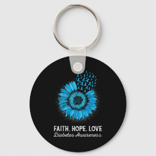 Faith Hope Love Diabetes Awareness Key Ring