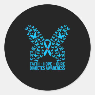 Faith Hope Love Diabetes Awareness Tank Top_1 Classic Round Sticker