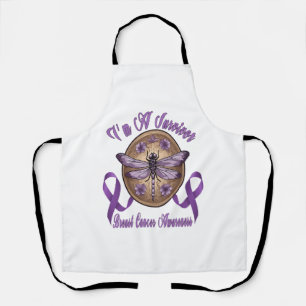 Faith Hope Love Dragonfly Breast Cancer Awareness Apron