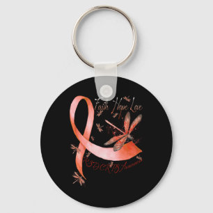 Faith Hope Love Dragonfly Rsd Crps Awareness  Key Ring