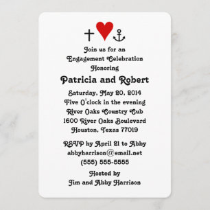 Faith Hope Love Engagement Party Invitation
