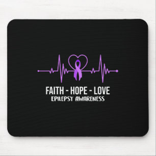 Faith Hope Love Epilepsy Awareness Costume Warrior Mouse Pad