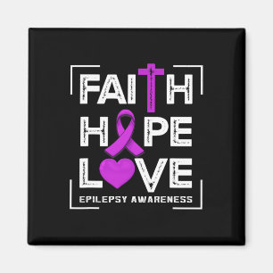 Faith Hope Love Epilepsy Awareness Magnet
