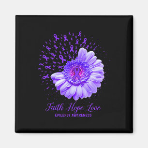 Faith Hope Love Epilepsy Awareness Survivor Fighte Magnet