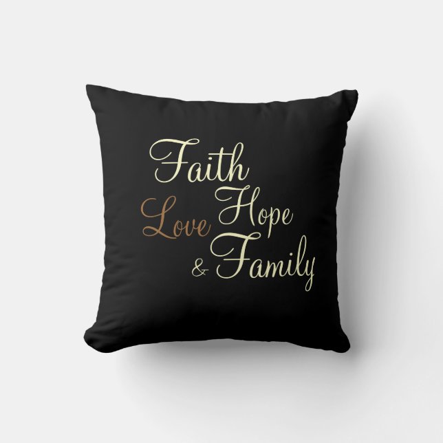 Faith Hope Love Family - Pillow (Front)