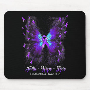 Faith Hope Love Fibromyalgia Awareness 2 Mouse Pad
