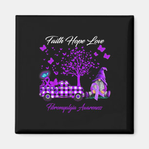 Faith Hope Love Fibromyalgia Awareness Gifts Magnet