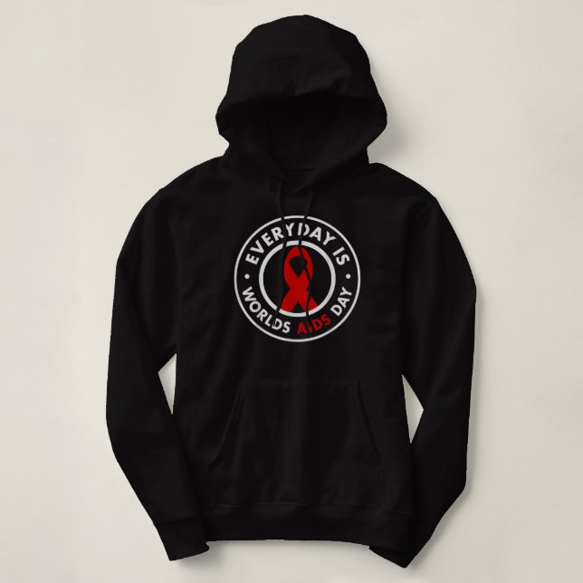 Faith Hope Love Fight Against HIV World Aids Day G Hoodie (Design Front)