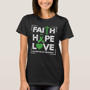 Faith Hope Love Gastroparesis Awareness T-Shirt