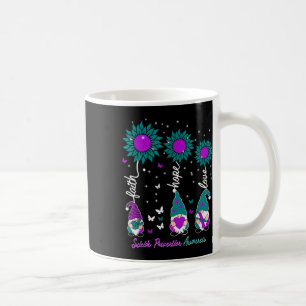 Faith Hope Love Gnome Ribbon Suicide Prevention Aw Coffee Mug