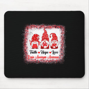 Faith Hope Love Gnomes Brain Aneurysm Awareness Le Mouse Pad