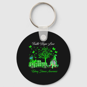 Faith Hope Love Gnomes Kidney Disease Awareness Gi Key Ring