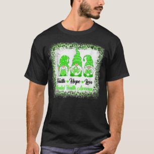Faith Hope Love Gnomes Mental Health Awareness Leo T-Shirt