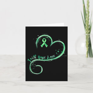 Faith Hope Love Green Ribbon Mental Health Awarene Card