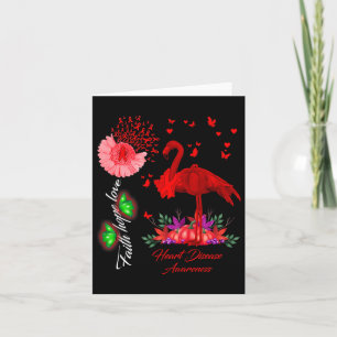 Faith Hope Love Heart Disease Awareness Card