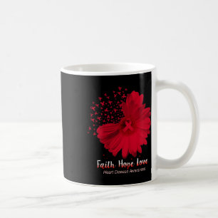 Faith Hope Love Heart Disease Awareness Sunflower Coffee Mug