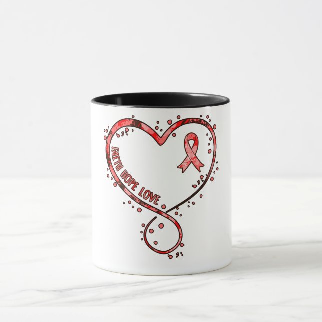 Faith Hope Love Heart Disease Awareness Survivor G Mug (Center)