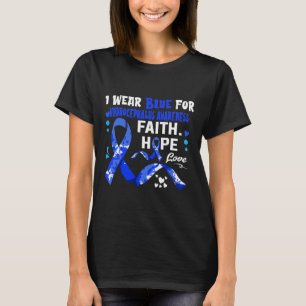 Faith Hope Love I Wear Blue For Hydrocephalus Awar T-Shirt