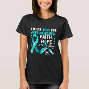 Faith Hope Love I Wear Teal For Polycystic Kidney T-Shirt