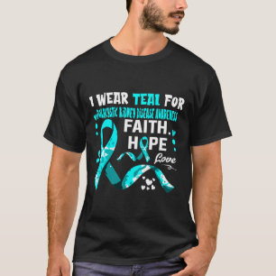 Faith Hope Love I Wear Teal For Polycystic Kidney T-Shirt