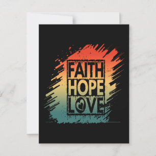 FAITH HOPE LOVE INSPIRATIONAL MOTIVATIONAL VERSE POSTCARD
