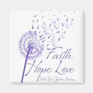 Faith Hope Love Irritable Bowel Syndrome Awareness Magnet