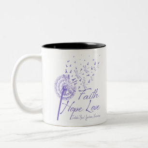 Faith Hope Love Irritable Bowel Syndrome Awareness Two-Tone Coffee Mug