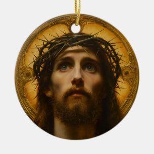 Faith Hope Love   Jesus Christ Christian Gift Ceramic Ornament