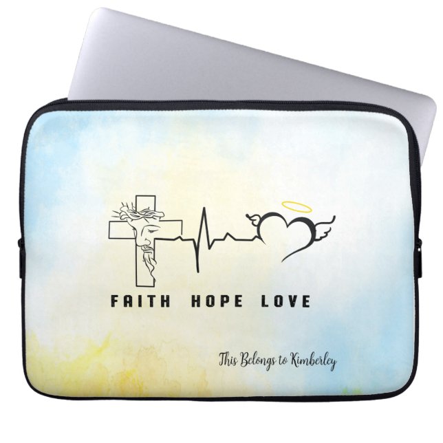 Faith Hope Love  Laptop Sleeve (Front)