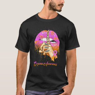Faith Hope Love Lavender & Orange Ribbon Eczema Aw T-Shirt