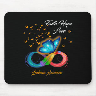 Faith Hope Love Leukaemia Awareness Mouse Pad