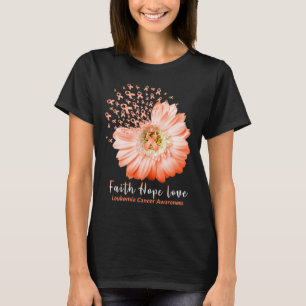 Faith Hope Love Leukemia Awareness Orange Ribbon D T-Shirt
