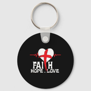 Faith Hope Love Love Jesus Christian Christmas Key Ring