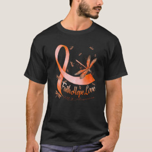 Faith Hope Love MS Awareness Dragonfly T-Shirt