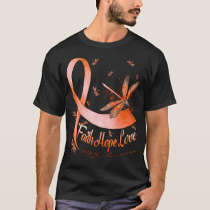 Faith Hope Love MS Awareness Dragonfly T-Shirt