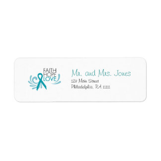 Faith, Hope, Love - Ovarian Cancer Return Address Label