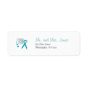 Faith, Hope, Love - Ovarian Cancer Return Address Label