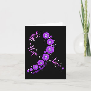 Faith Hope Love Overdose Awareness Ribbon Flower W Card