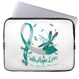 Faith Hope Love Panic Disorder Awareness Dragonfly Laptop Sleeve