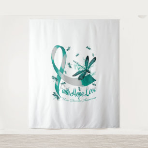 Faith Hope Love Panic Disorder Awareness Dragonfly Tapestry