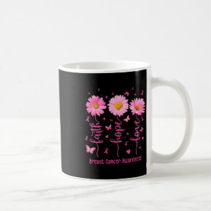 Faith Hope Love Pink Ribbon Breast Cancer Awarenes Coffee Mug